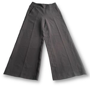 Mariella Rosati Black Wide Leg Crop Trousers Sz Us Small Office Business Casual